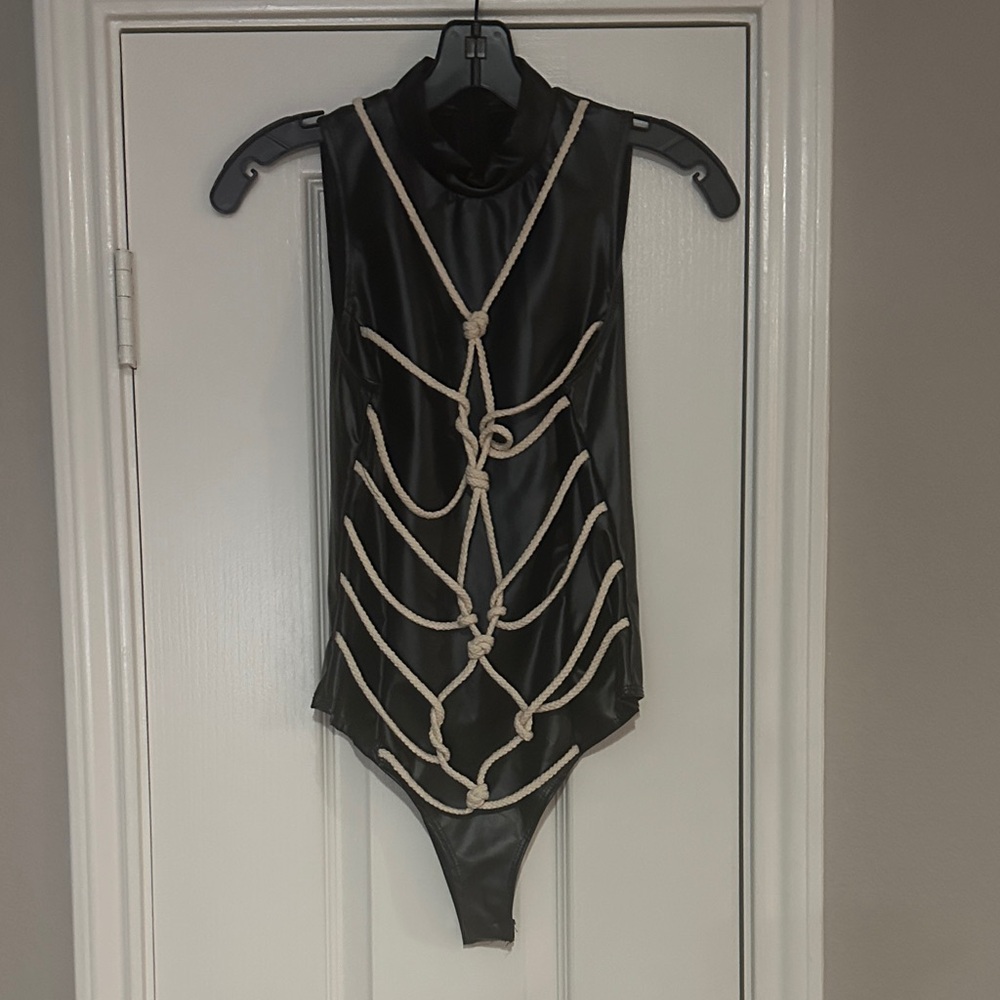 Black Bodysuit with Rope Detail